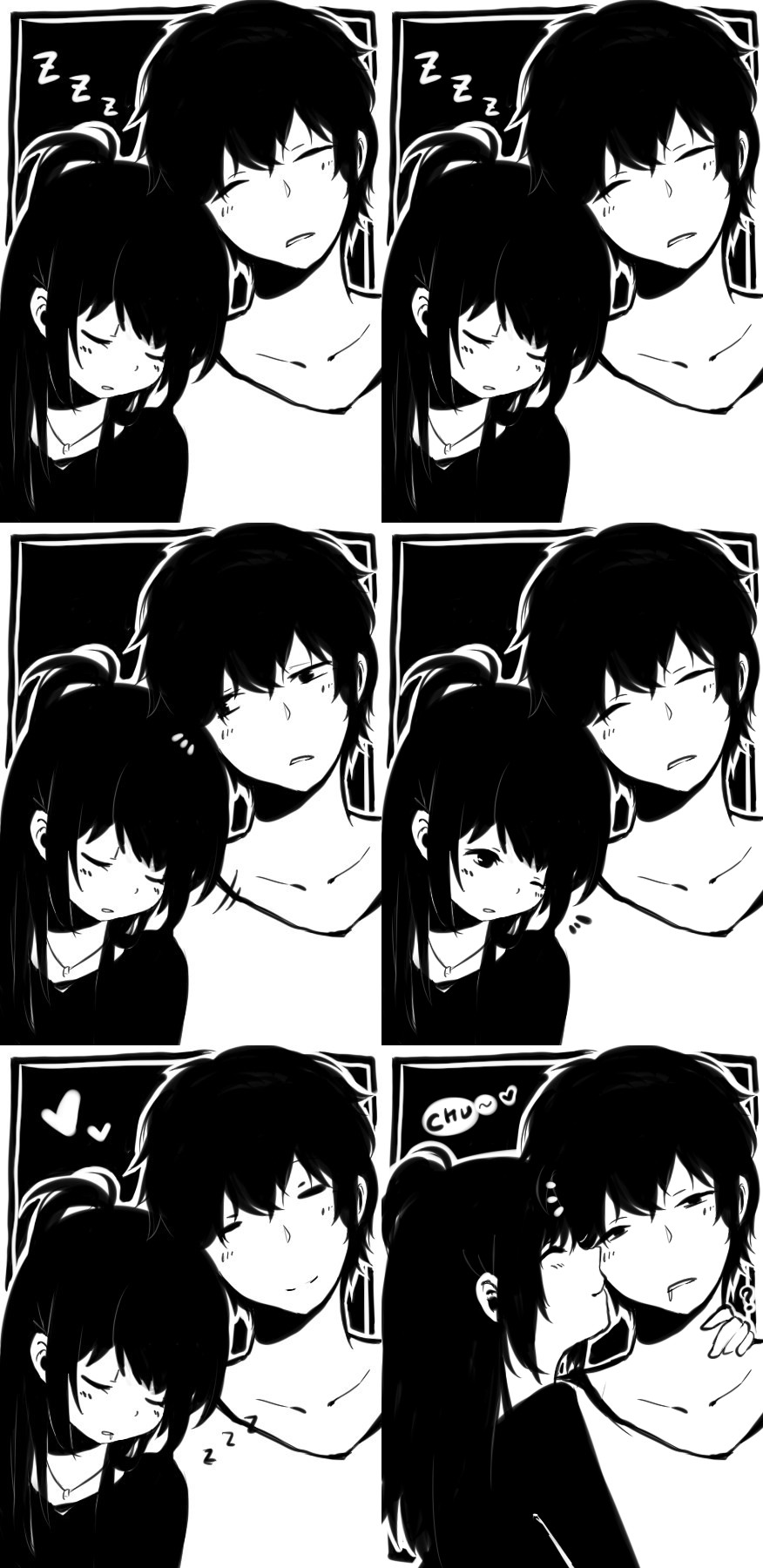 外带一直黑长直跟奥利奥拟人